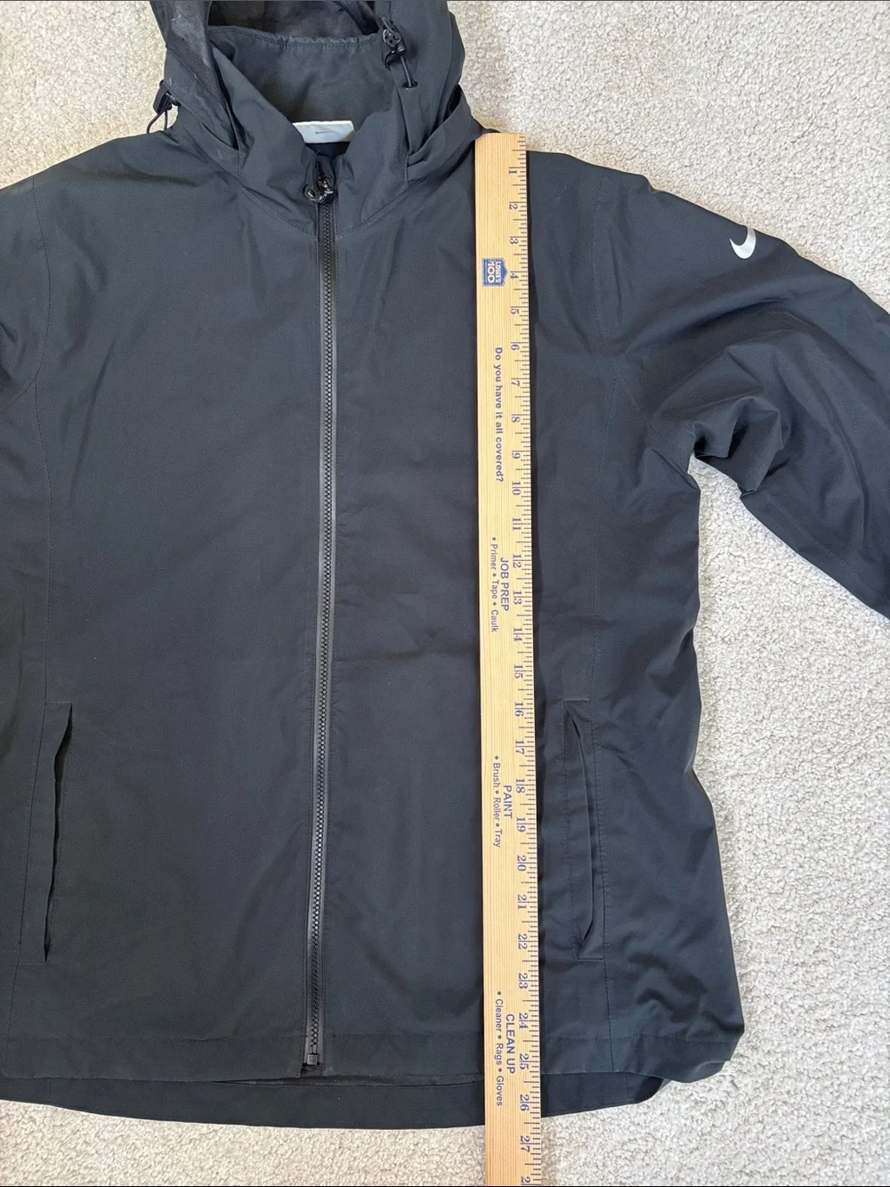 Nike Storm Fit Golf Stow Away Hoodie Jacket Full Zip Black Pockets Women’s Large